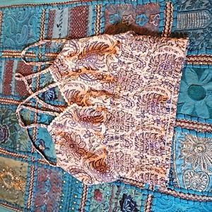 American Eagle Outfitters paisley crop cami top small